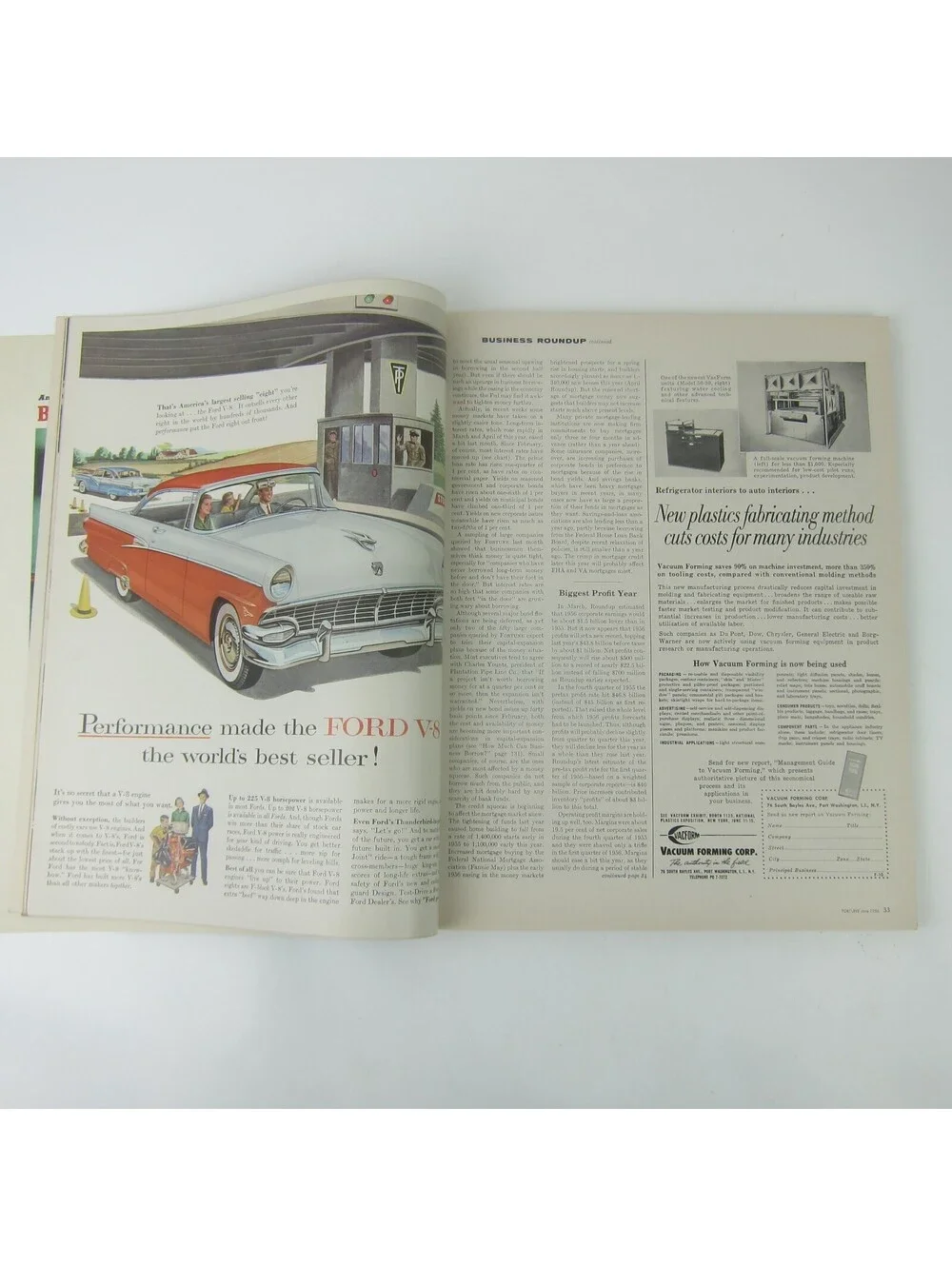 Vintage FORTUNE Magazine June 1956 Ford, Oldsmobile, Mack, Buick, Lincoln, GM Ad